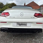 A Style Gloss Black Rear Diffuser & Exhaust Tips for Mercedes Benz W205 C Class & C63 Coupe 15-21