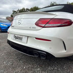 A Style Gloss Black Rear Diffuser & Exhaust Tips for Mercedes Benz W205 C Class & C63 Coupe 15-21