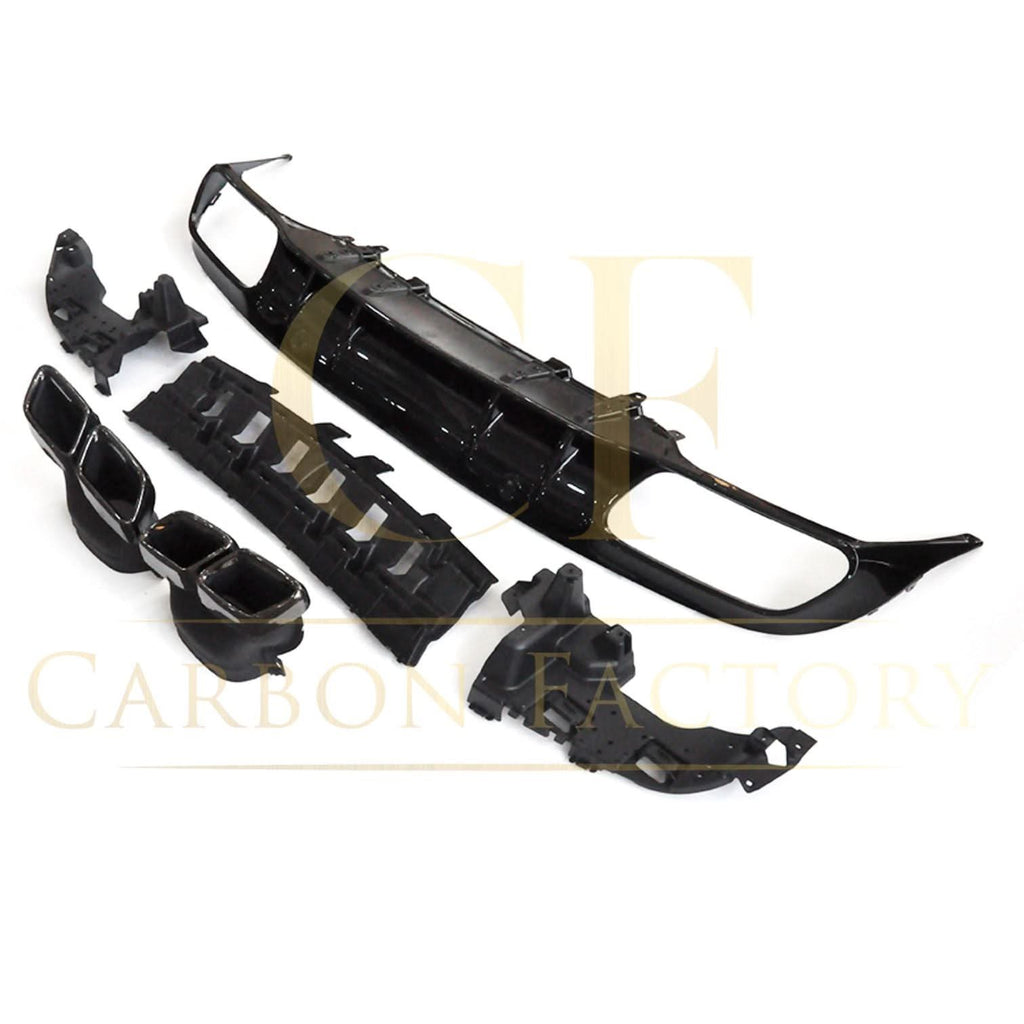 A Style Gloss Black Rear Diffuser & Exhaust Tips for Mercedes Benz W205 C Class & C63 Coupe 15-21
