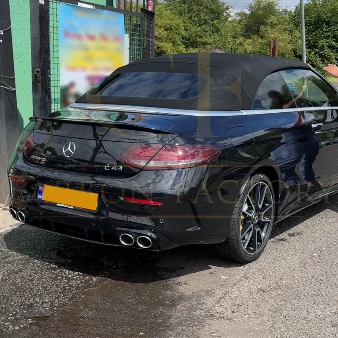 C43 Style Gloss Black Rear Diffuser & Exhaust Tips for Mercedes Benz W205 C Class & C63 Coupe 15-21