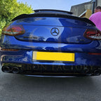 C43 Style Gloss Black Rear Diffuser & Exhaust Tips for Mercedes Benz W205 C Class & C63 Coupe 15-21