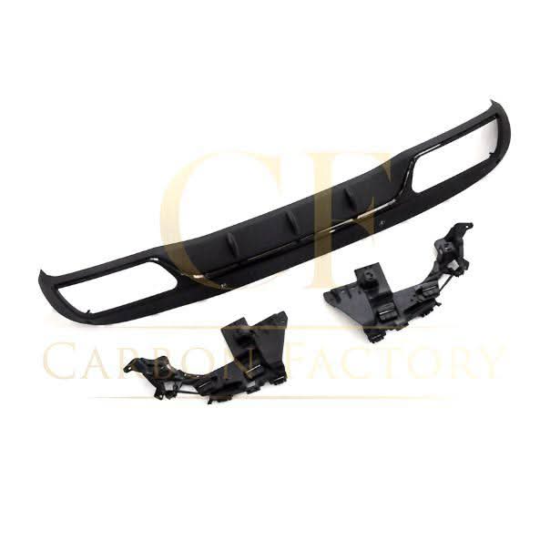 CF Style Gloss Black Rear Diffuser & Exhaust Tips for Mercedes Benz W205 C Class 15-21