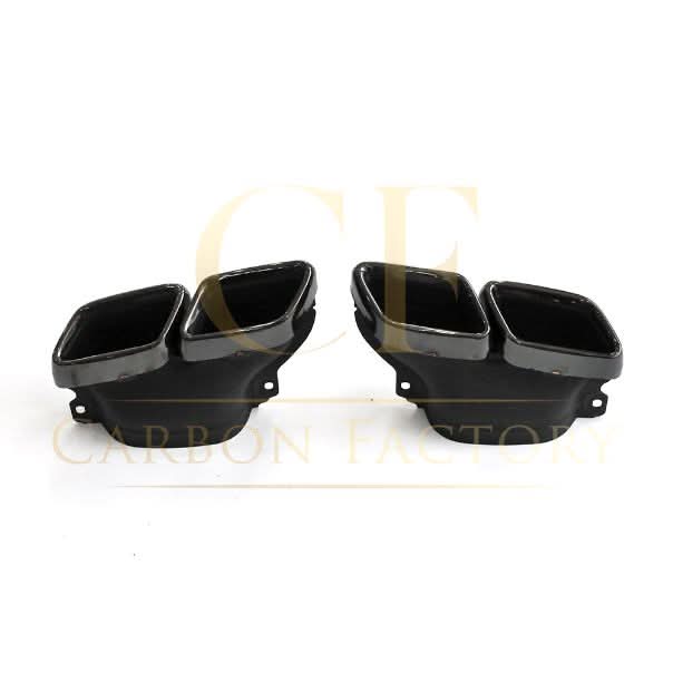 CF Style Gloss Black Rear Diffuser & Exhaust Tips for Mercedes Benz W205 C Class 15-21