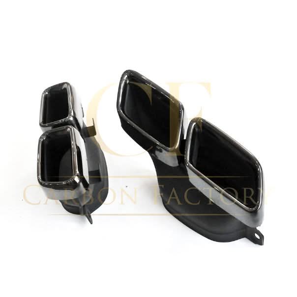 CF Style Gloss Black Rear Diffuser & Exhaust Tips for Mercedes Benz W205 C Class 15-21