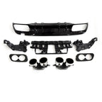 CF Style Gloss Black Rear Diffuser & Exhaust Tips for Mercedes Benz W205 C Class & C63 Saloon & Estate 15-21