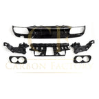 CF Style Gloss Black Rear Diffuser & Exhaust Tips for Mercedes Benz W205 C Class & C63 Saloon & Estate 15-21