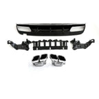 ED1 Style Gloss Black Rear Diffuser & Exhaust Tips for Mercedes Benz W205 C Class & C63 Saloon & Estate 15-21