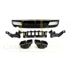 ED1 Style Gloss Black Rear Diffuser & Exhaust Tips for Mercedes Benz W205 C Class & C63 Saloon & Estate 15-21