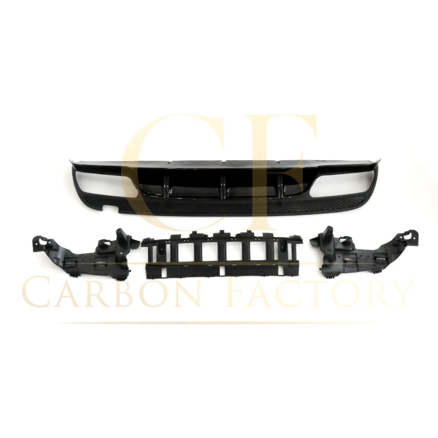 ED1 Style Gloss Black Rear Diffuser & Exhaust Tips for Mercedes Benz W205 C Class & C63 Saloon & Estate 15-21