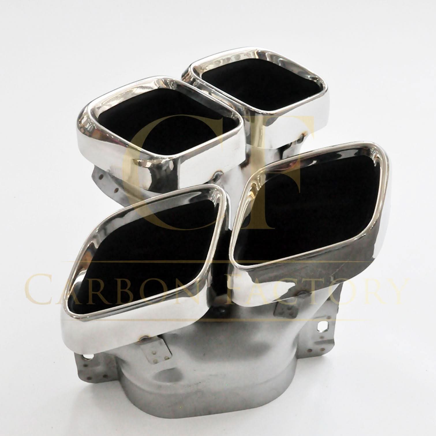 Z Style Gloss Black Rear Diffuser & Exhaust Tips for Mercedes Benz W205 C Class & C63 Saloon & Estate 15-21