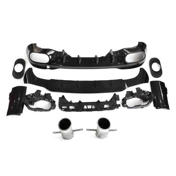 A Style Gloss Black Rear Diffuser & Exhaust Tips for Mercedes Benz W118 CLA 19-25