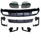 A Style Gloss Black Rear Diffuser with Exhaust Tips for Mercedes Benz W176 A Class 13-18