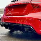 A Style Gloss Black Rear Diffuser with Exhaust Tips for Mercedes Benz W176 A Class 13-18