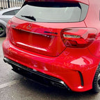 A Style Gloss Black Rear Diffuser with Exhaust Tips for Mercedes Benz W176 A Class 13-18