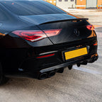 Brabus Style Gloss Black Rear Diffuser & Exhaust Tips for Mercedes Benz W118 CLA 19-25