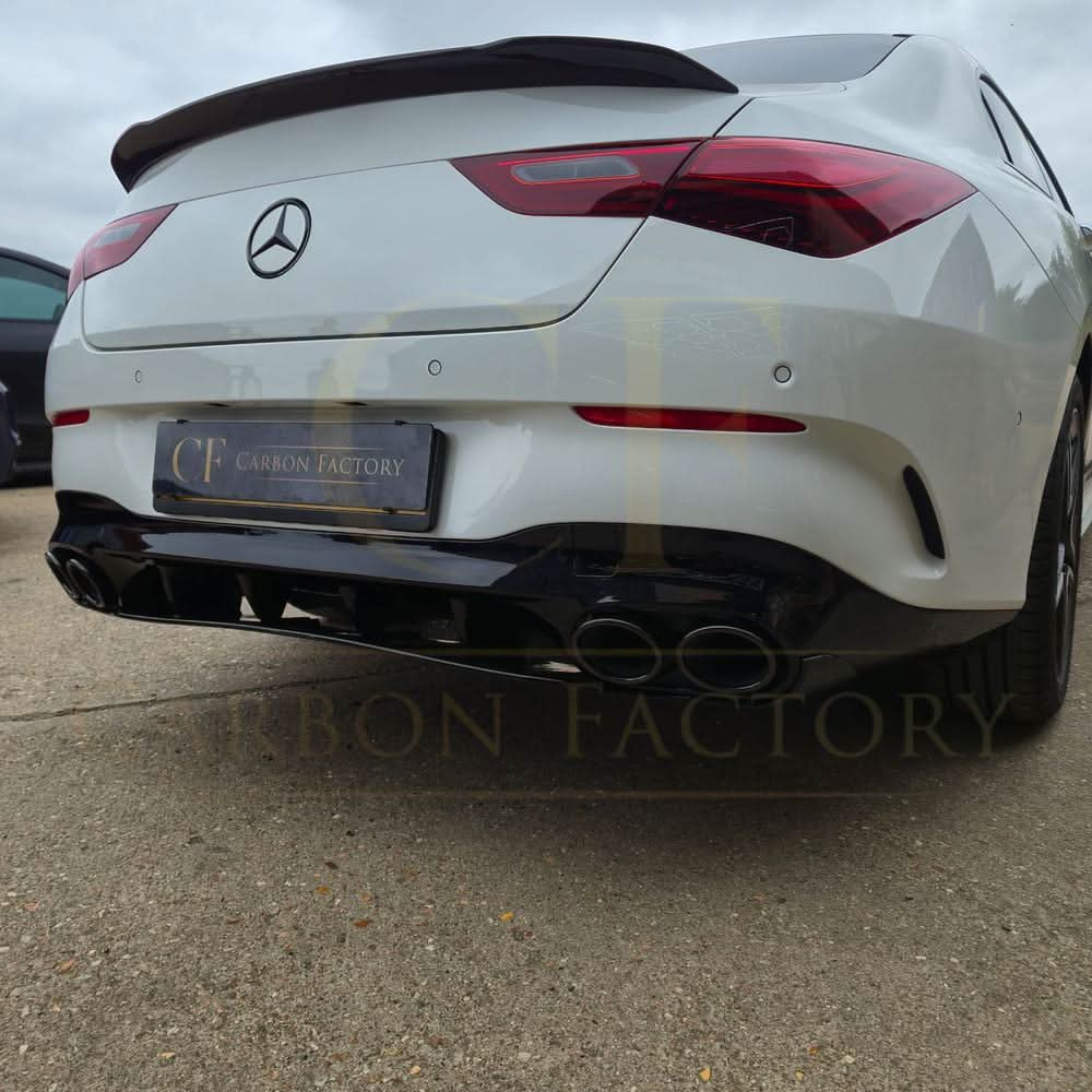 Brabus Style Gloss Black Rear Diffuser & Exhaust Tips for Mercedes Benz W118 CLA 19-25