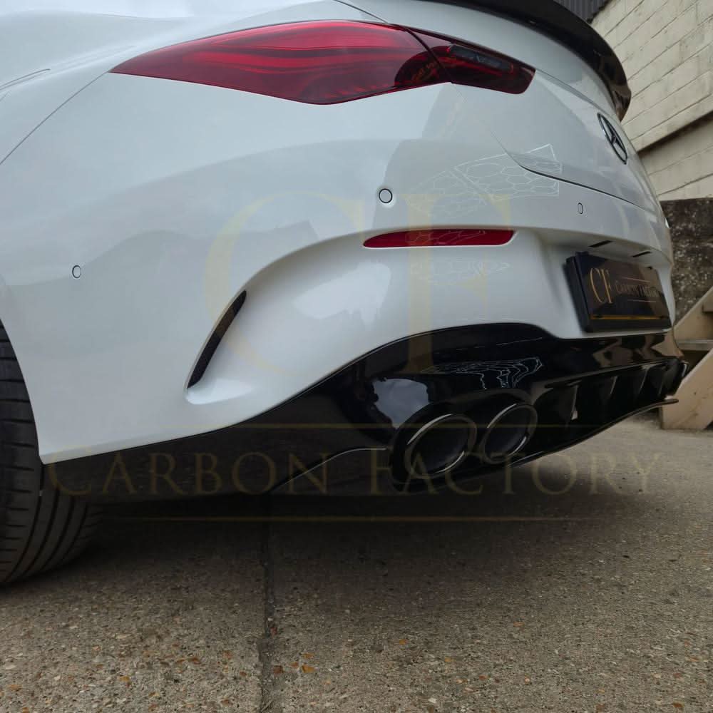 Brabus Style Gloss Black Rear Diffuser & Exhaust Tips for Mercedes Benz W118 CLA 19-25