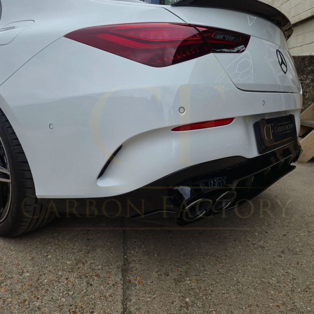 Brabus Style Gloss Black Rear Diffuser & Exhaust Tips for Mercedes Benz W118 CLA 19-25
