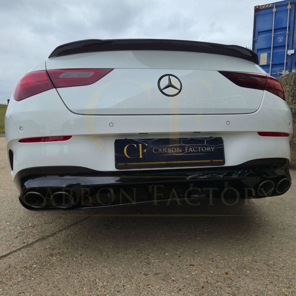 Brabus Style Gloss Black Rear Diffuser & Exhaust Tips for Mercedes Benz W118 CLA 19-25