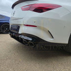 Brabus Style Gloss Black Rear Diffuser & Exhaust Tips for Mercedes Benz W118 CLA 19-25