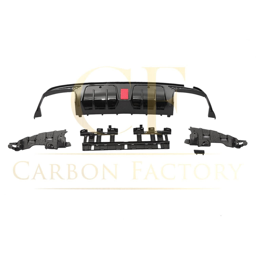 Brabus Style Gloss Black Rear Diffuser & Exhaust Tips for Mercedes Benz W205 C Class & C63 Saloon 15-21