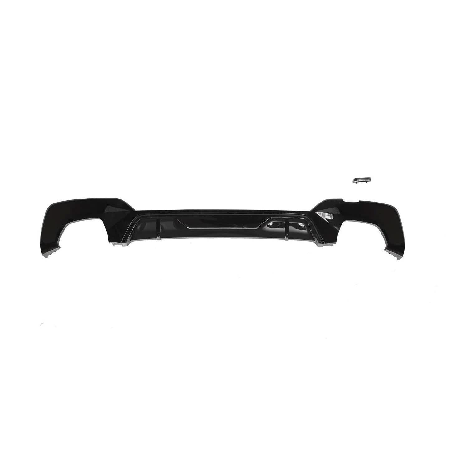 CF Style Gloss Black Rear Diffuser Quad Exhaust for BMW 3 Series G20 G21 Pre-LCI 19-22