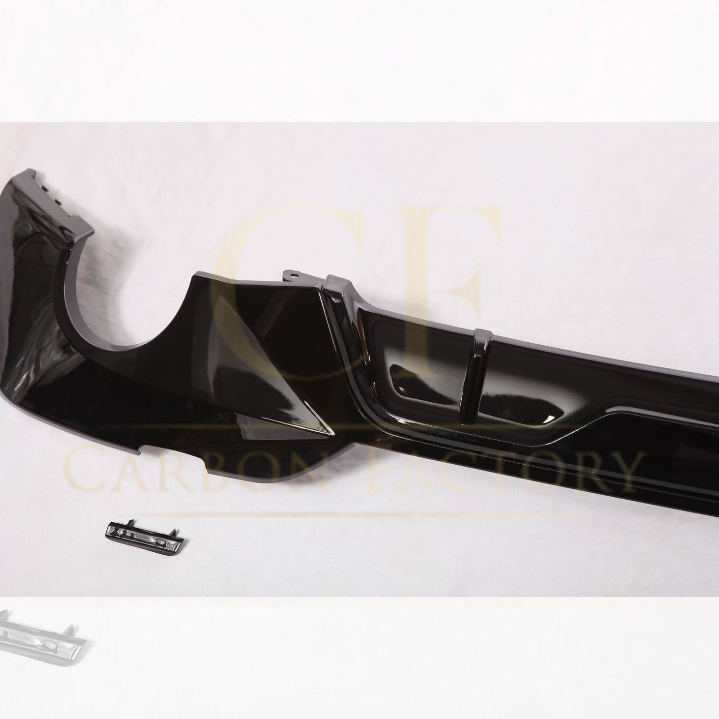 CF Style Gloss Black Rear Diffuser Quad Exhaust for BMW 3 Series G20 G21 Pre-LCI 19-22