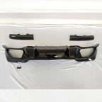 CM Style Gloss Black Rear Diffuser Quad Exhaust for BMW 3 Series G20 G21 Pre-LCI 19-22