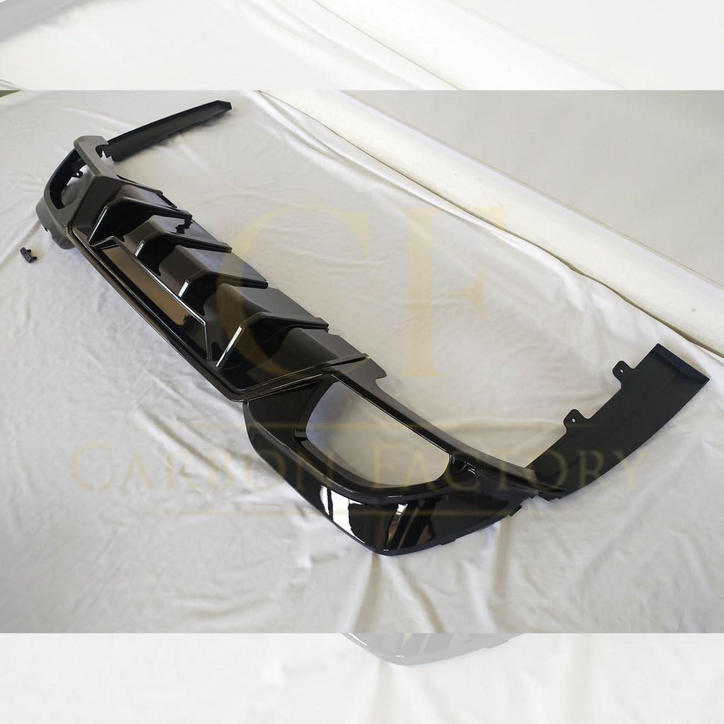 CM Style Gloss Black Rear Diffuser Quad Exhaust for BMW 3 Series G20 G21 Pre-LCI 19-22