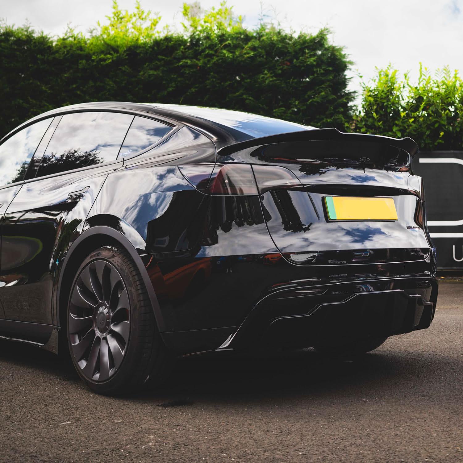 Competition Style Gloss Black Rear Diffuser for Tesla Model Y 19-24
