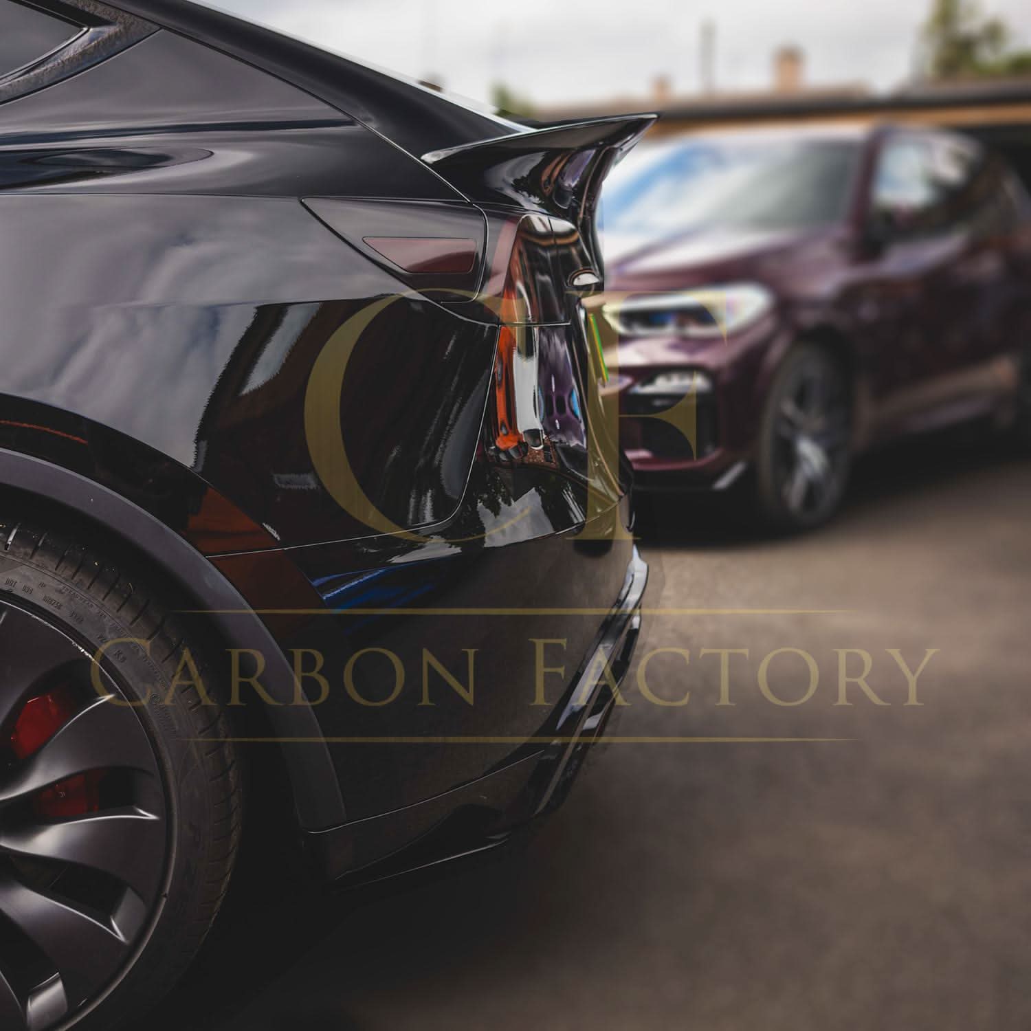 Competition Style Gloss Black Rear Diffuser for Tesla Model Y 19-24