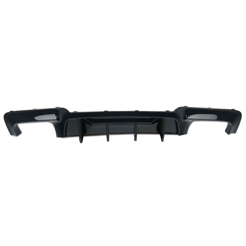 Competition Style Gloss Black Rear Diffuser Quad Exhaust for BMW F10 5 Series 10-17