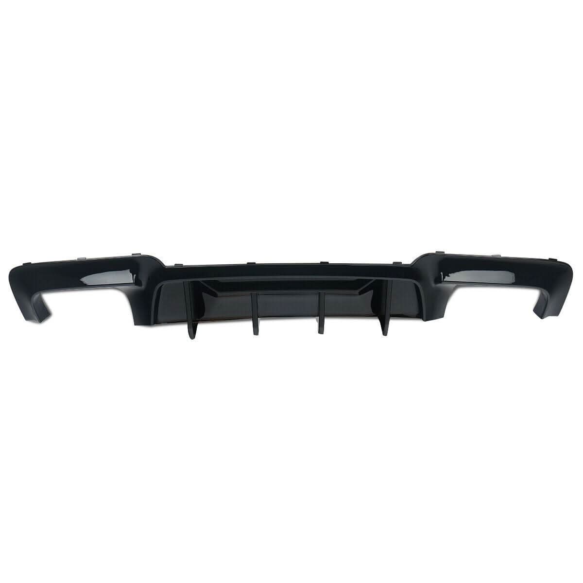 Competition Style Gloss Black Rear Diffuser Quad Exhaust for BMW F10 5 Series 10-17