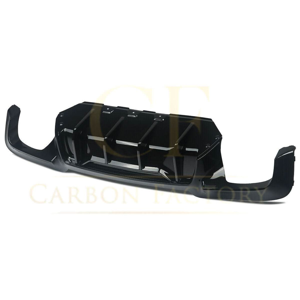 Competition Style Gloss Black Rear Diffuser Quad Exhaust for BMW F10 5 Series 10-17