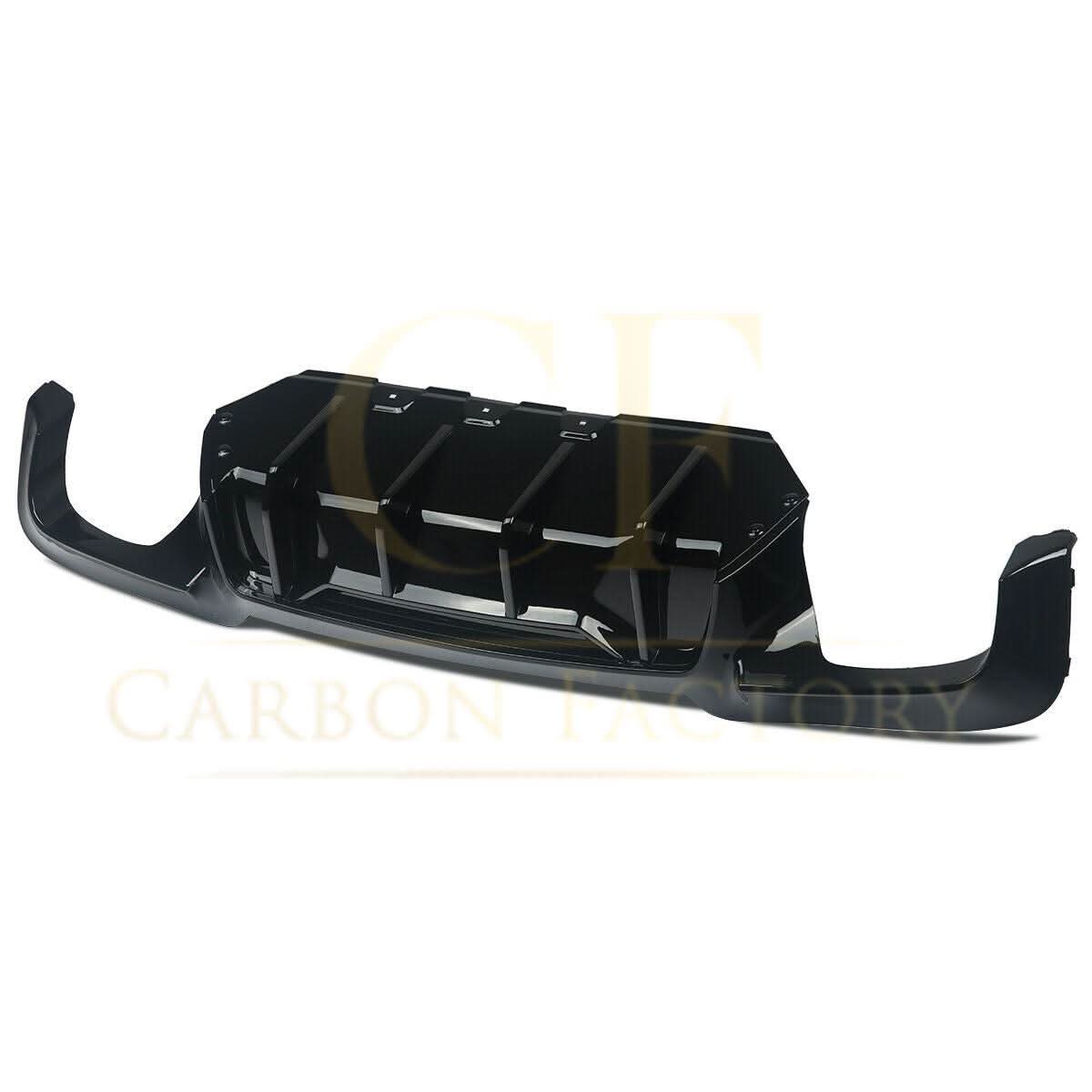 Competition Style Gloss Black Rear Diffuser Quad Exhaust for BMW F10 5 Series 10-17