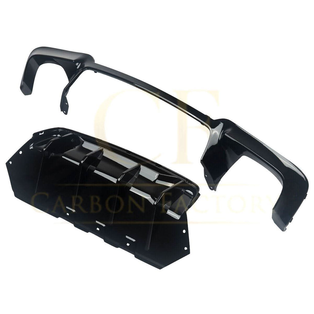 Competition Style Gloss Black Rear Diffuser Quad Exhaust for BMW F10 5 Series 10-17