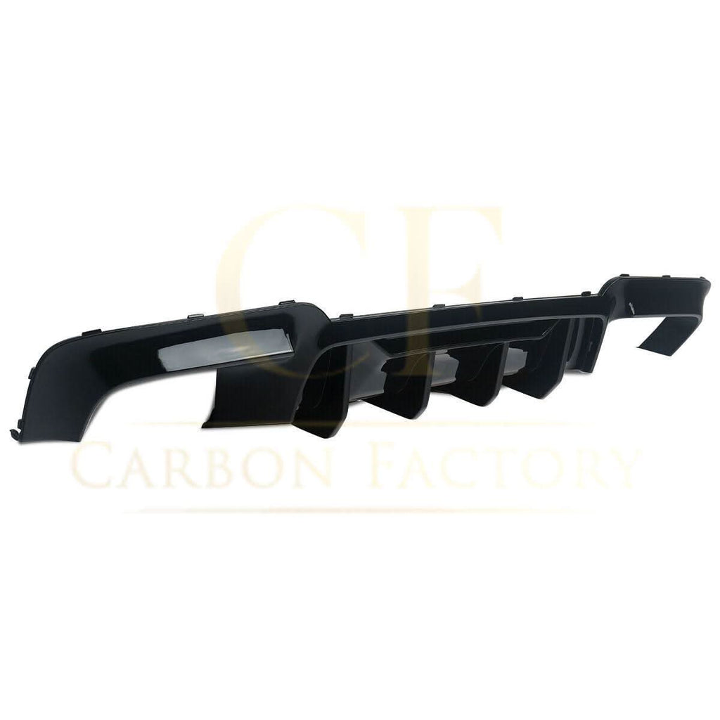 Competition Style Gloss Black Rear Diffuser Quad Exhaust for BMW F10 5 Series 10-17