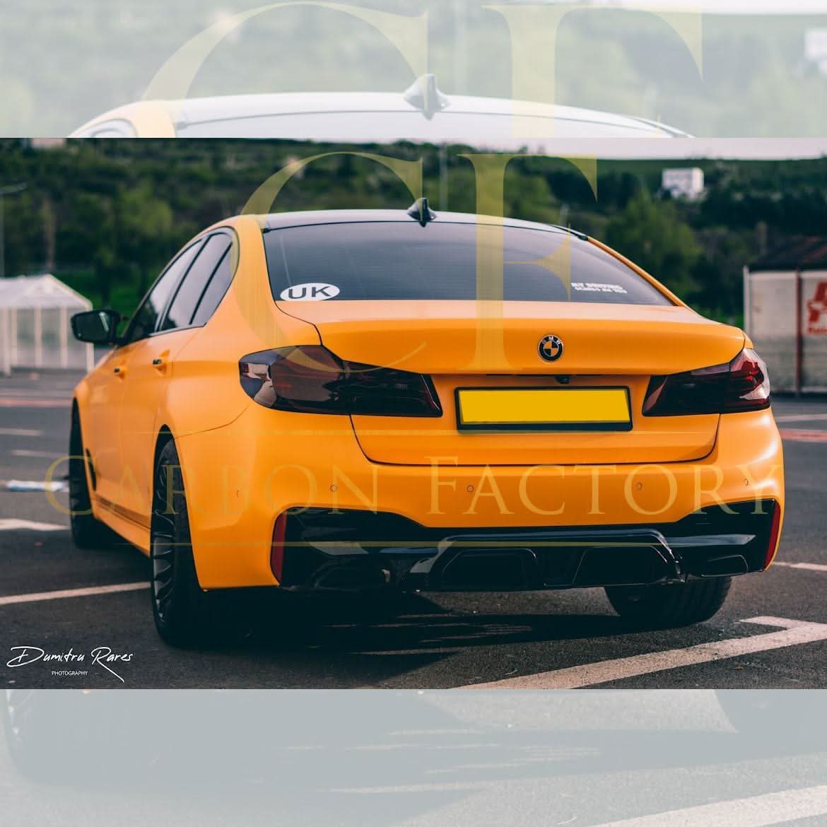CS Style Gloss Black Rear Diffuser for BMW F90 M5 & G30 G31 5 Series M Sport 17-24