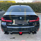 CS Style Gloss Black Rear Diffuser for BMW F90 M5 & G30 G31 5 Series M Sport 17-24