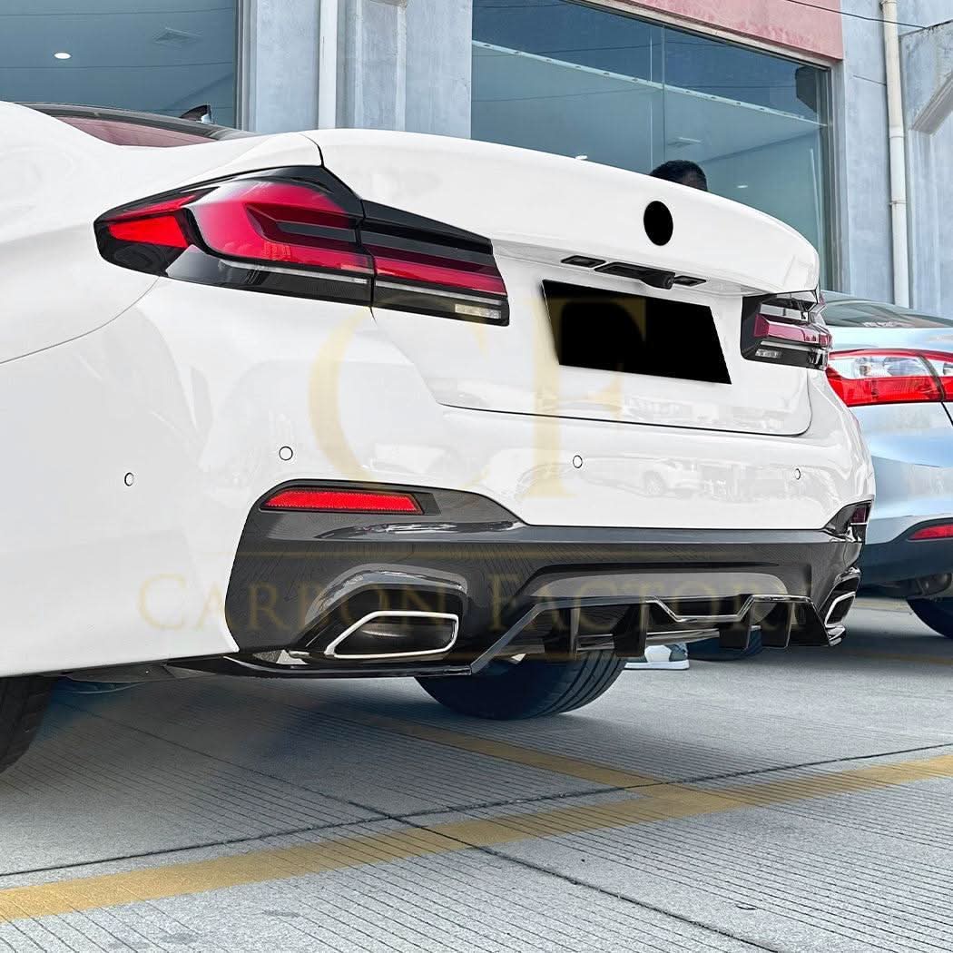 Gloss Black Rear Bumper Extension for BMW G30 G31 5 Series LCI M Sport 22-24