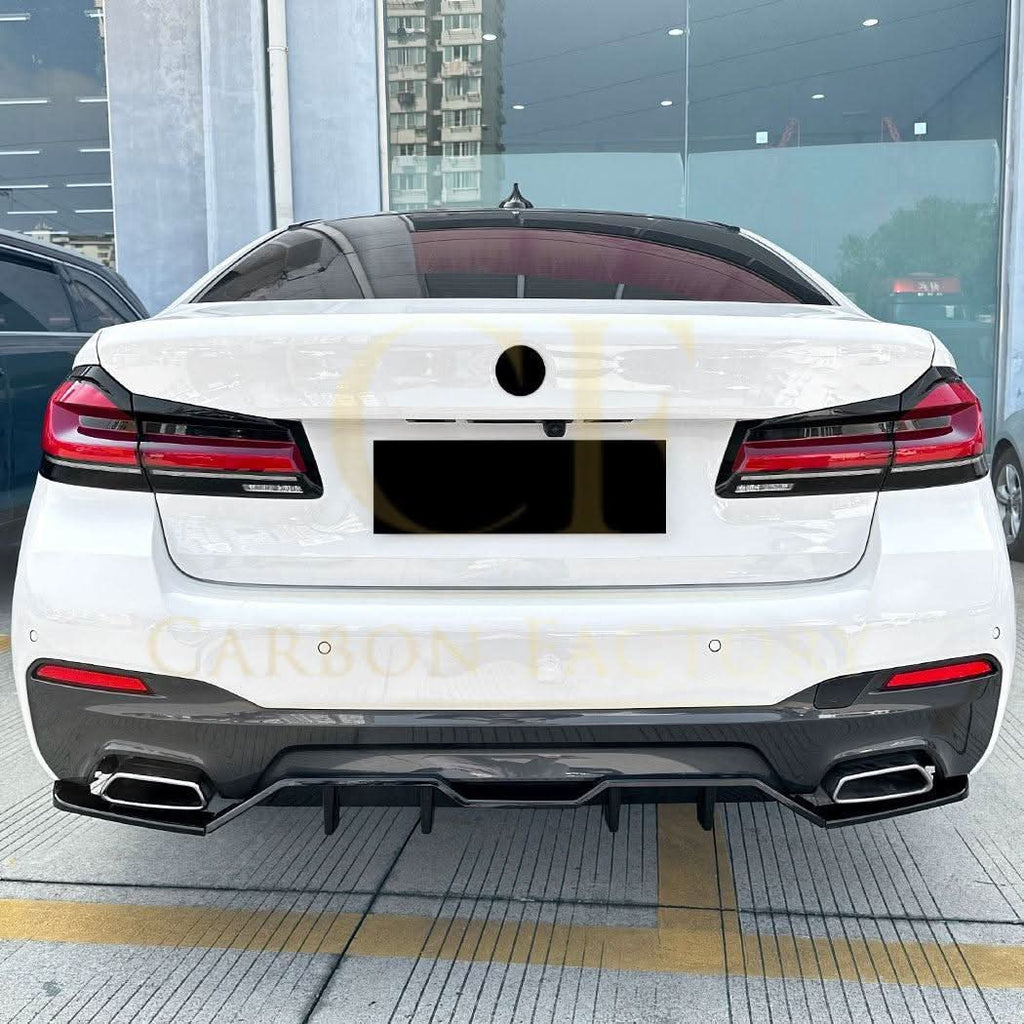 Gloss Black Rear Bumper Extension for BMW G30 G31 5 Series LCI M Sport 22-24