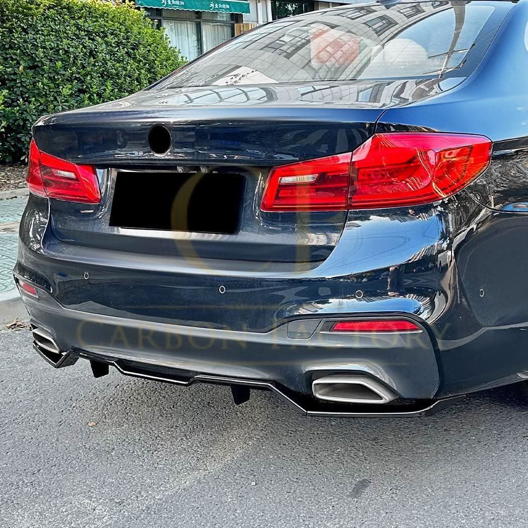 Gloss Black Rear Bumper Extension for BMW G30 G31 5 Series Pre-LCI M Sport 17-20