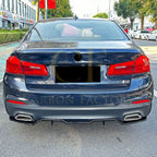 Gloss Black Rear Bumper Extension for BMW G30 G31 5 Series Pre-LCI M Sport 17-20