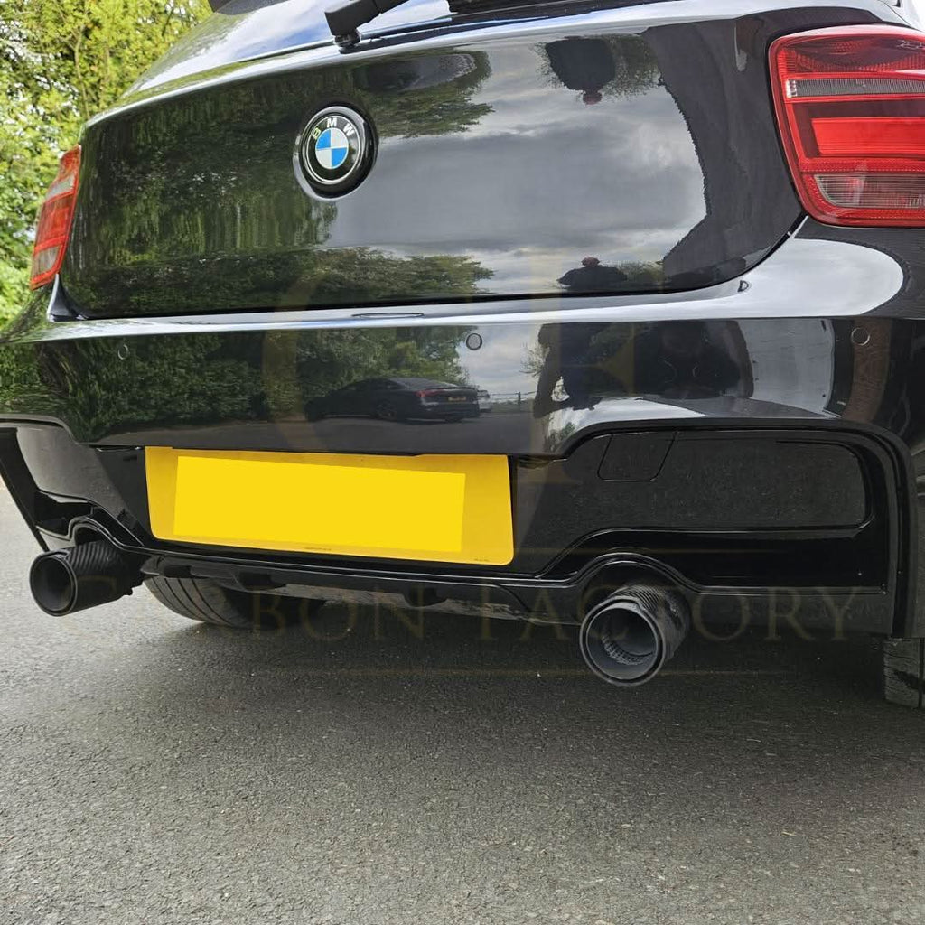 Gloss Black Rear Diffuser Dual Exhaust for BMW F20 1 Series Pre-LCI 12-14