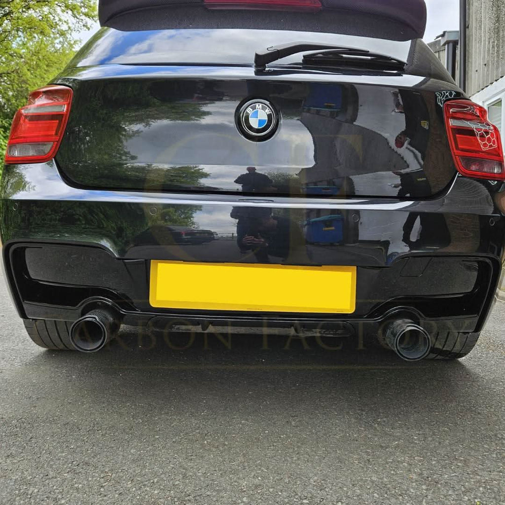 Gloss Black Rear Diffuser Dual Exhaust for BMW F20 1 Series Pre-LCI 12-14