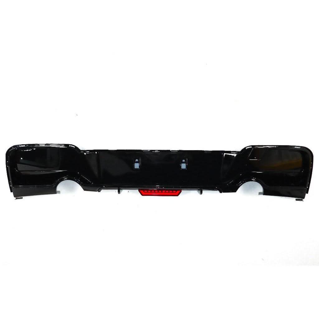 Gloss Black Rear Diffuser Dual Exhaust with LED for BMW F20 1 Series Pre-LCI 12-14