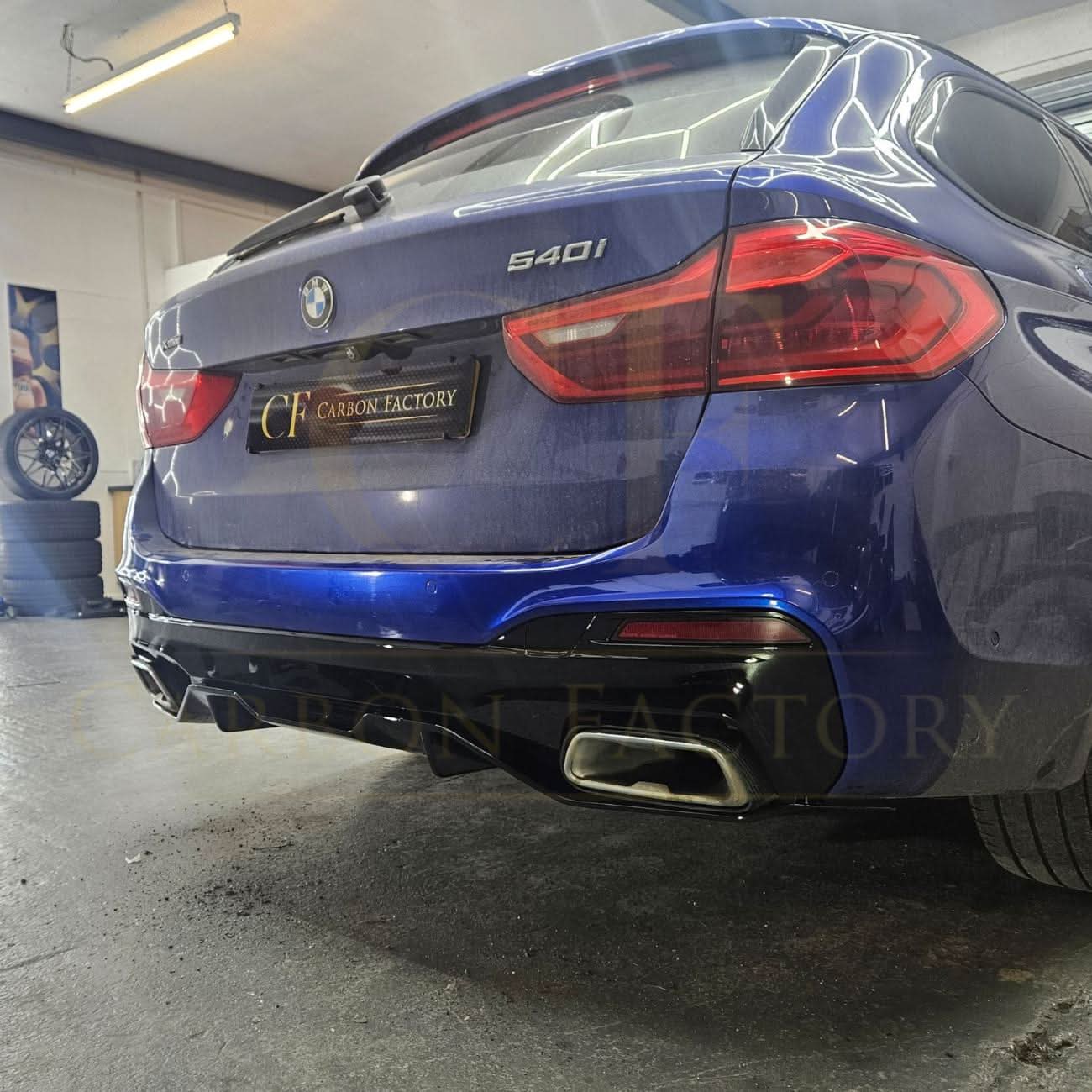 Gloss Black Rear Diffuser for BMW G30 G31 5 Series M Sport 540 550 17-24