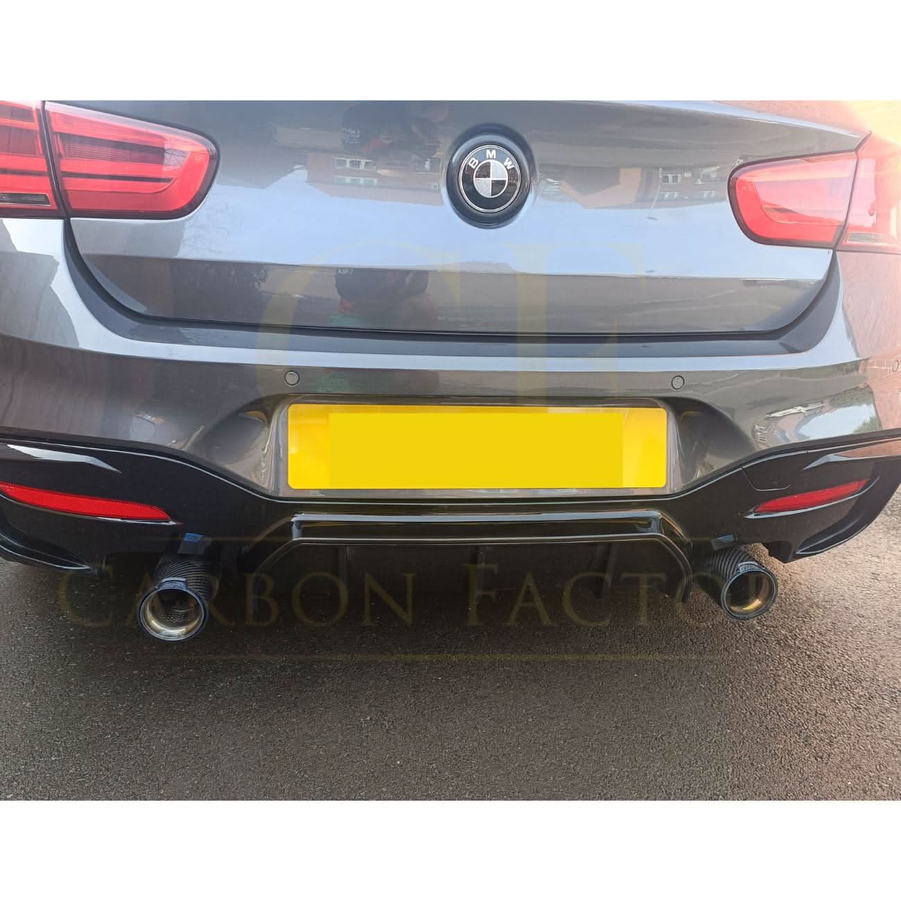Gloss Black Rear Diffuser Quad Exhaust for BMW F20 1 Series LCI 15-19