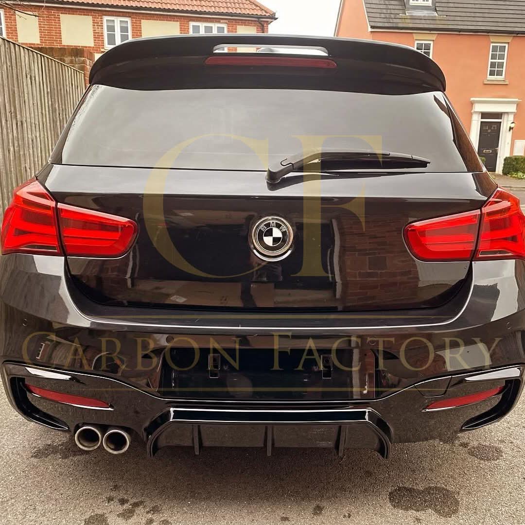 Gloss Black Rear Diffuser Twin Exhaust for BMW F20 1 Series LCI 15-19