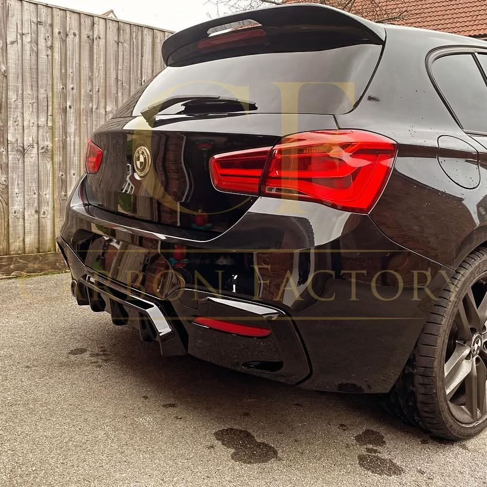 Gloss Black Rear Diffuser Twin Exhaust for BMW F20 1 Series LCI 15-19